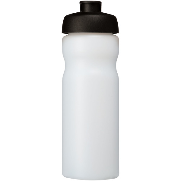 Baseline® Plus 650 ml flip lid sport bottle - Transparent/Solid black