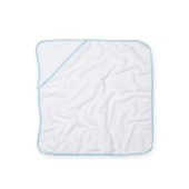 Babies' Hooded Towel White / Blue One Size
