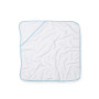 Babies' Hooded Towel White / Blue One Size