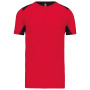 Tweekleurig sport-t-shirt Red / Black L