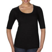 Women's Tri-Blend Deep Scoop 1/2 Sleeve Tee Women's Tri-Blend Deep Scoop 1/2 Sleeve Tee