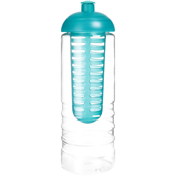 H2O Active® Treble 750 ml drinkfles en infuser met koepeldeksel - Transparant/Aqua blauw