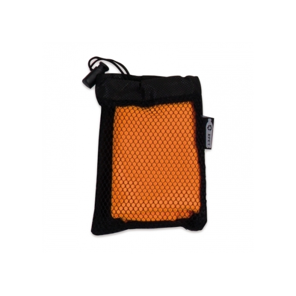 R-PET cooling towel 30x80cm - Zwart / Oranje