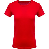 Ladies' crew neck short sleeve T-shirt Red L