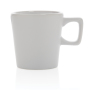 Ceramic modern coffee mug, white, white