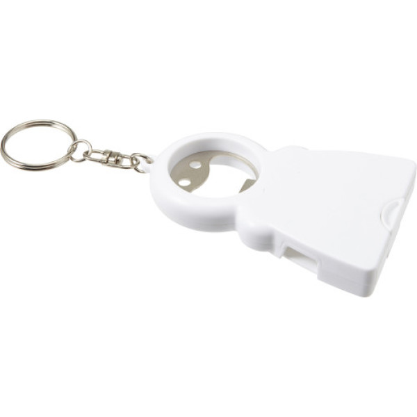 ABS 2-in-1 key holder white