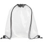Lancaster transparent drawstring bag 5L - Solid black/Transparent clear