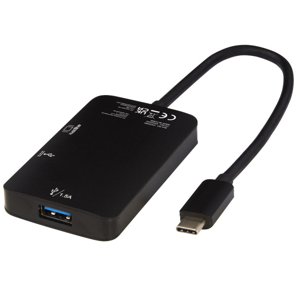 ADAPT Type-C multi adapter af aluminium (USB-A/Type-C/HDMI)