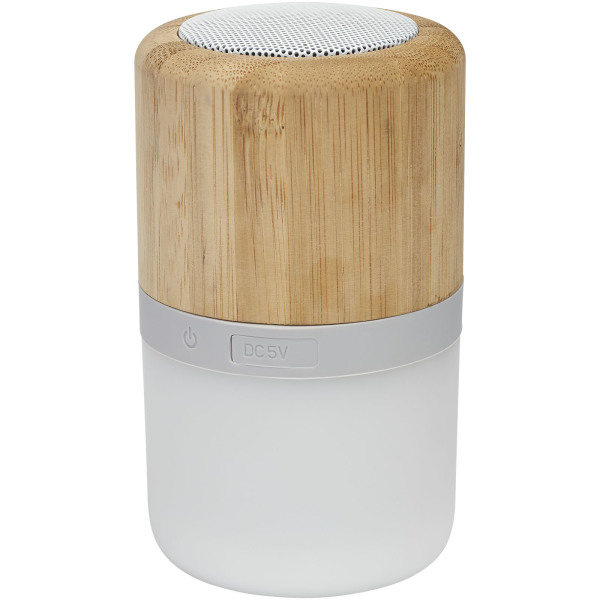 Aurea Bluetooth®-højttaler af bambus med lys