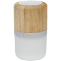 Aurea bamboo Bluetooth® speaker with light - Natural