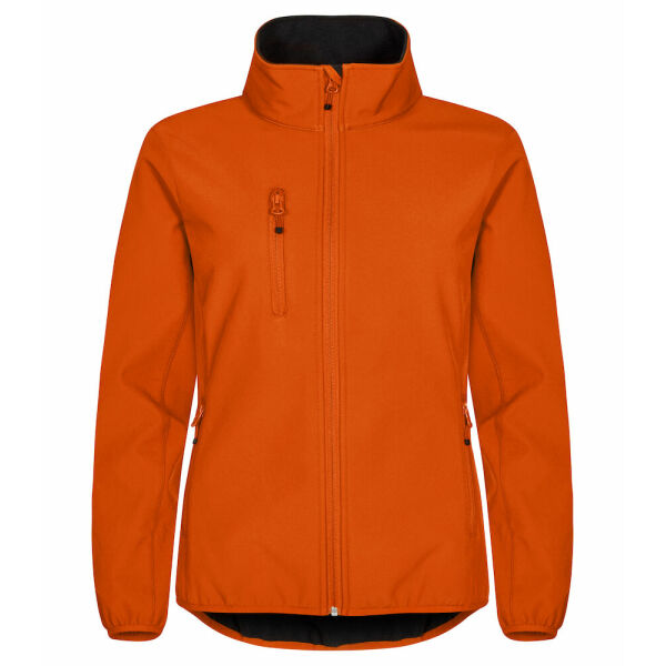 Clique Classic softshell jacket dames diep oranje 34/xs