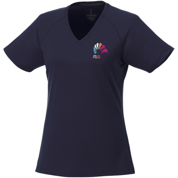 Amery cool fit V-hals dames t-shirt met korte mouwen - Navy - XXL