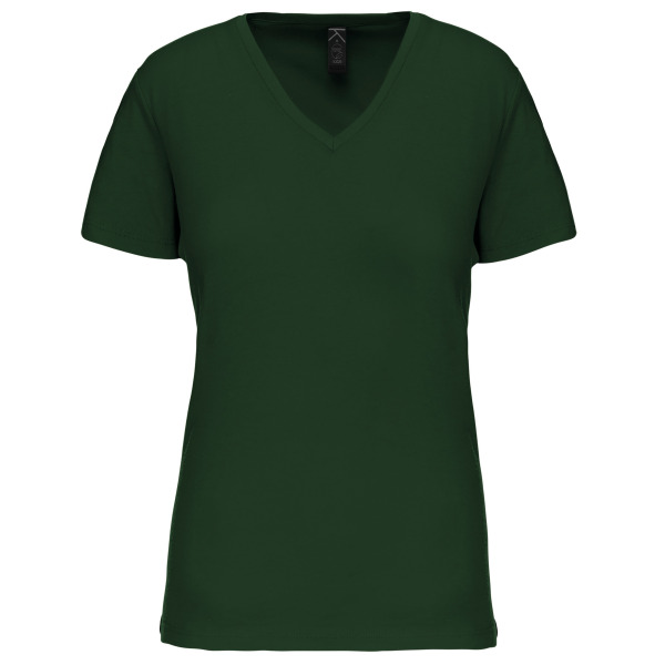 Dames-t-shirt BIO150IC V-hals Forest Green XS