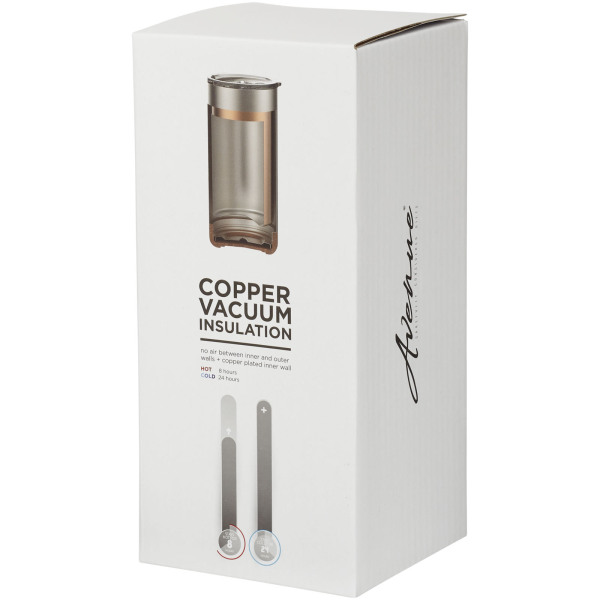 Valhalla 500 ml copper vacuum insulated tumbler - White