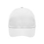 MB6135 6 Panel Polyester Peach Cap - white - one size