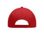 MB6135 6 Panel Polyester Peach Cap - red - one size