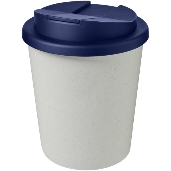 Americano® Espresso Eco 250 ml recycled tumbler with spill-proof lid - White/Blue