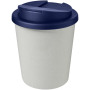 Americano® Espresso Eco 250 ml gerecyclede beker met knoeibestendig deksel - Wit/Blauw