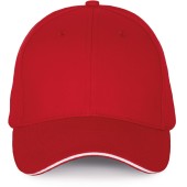Pet met contrastbies - 6 panelen Red / White One Size