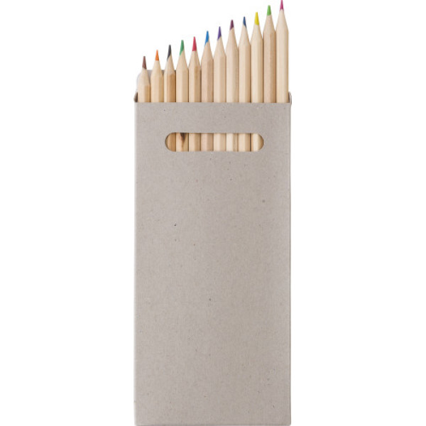 Houten kleurpotloden - 12 potloden