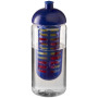 H2O Active® Octave Tritan™ 600 ml bidon en infuser met koepeldeksel - Transparant/Blauw