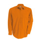 Overhemd in onderhoudsvriendelijk polykatoen-popeline heren Orange XS
