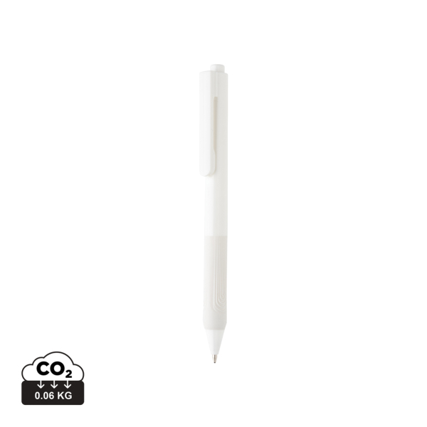 X9 pen met siliconen grip, wit