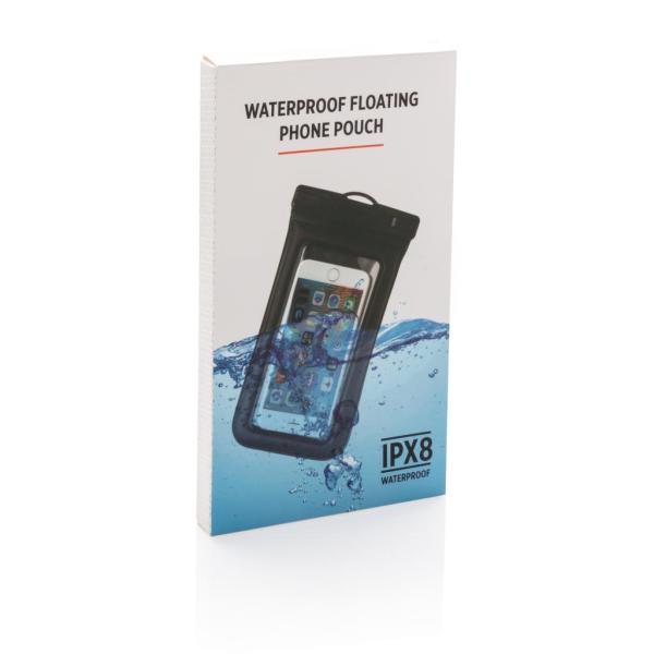 IPX 8 waterdichte drijvende telefoon hoes, zwart