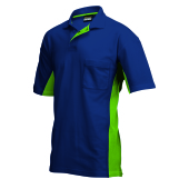 Poloshirt Bicolor Borstzak 202002 Navy-Lime XL