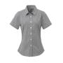 Ladies Gingham Short Sleeve Shirt, Black/White, 3XL, Premier
