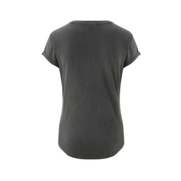 WOMEN'S ROLLED SLEEVE T-SHIRT Stone Wash Grey S