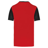 Volwassen tweekleurige jersey met korte mouwen Sporty Red / Black S