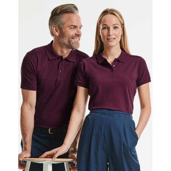 Ladies' Tailored Stretch Polo - Light Oxford - 2XL