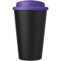 Americano® Eco 350 ml recycled tumbler with spill-proof lid - Purple/Solid black