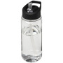 H2O Active® Octave Tritan™ 600 ml sportfles met fliptuitdeksel - Transparant/Zwart