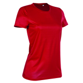Stedman T-shirt Interlock Active-Dry SS for her 1935C Crimson Red-S