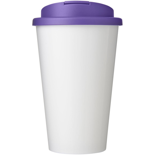 Brite-Americano® 350 ml tumbler with spill-proof lid - White/Purple