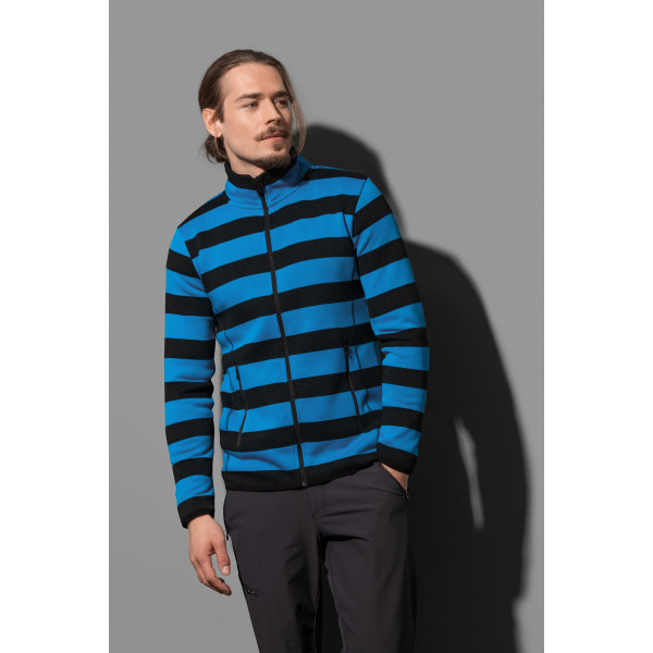 Stedman Polar Fleece Cardigan Striped for him
