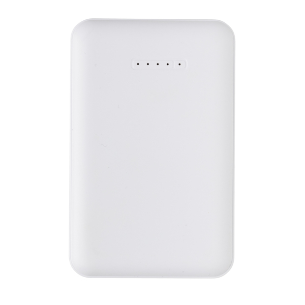 5.000 mAh wireless charging pocket powerbank, white