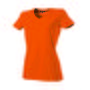 T-shirt V Hals Fitted Dames 101008 Orange XL