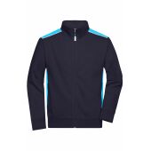 Men's Workwear Sweat Jacket - COLOR - - navy/turquoise - 6XL