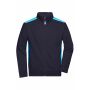 Men's Workwear Sweat Jacket - COLOR - - navy/turquoise - 6XL