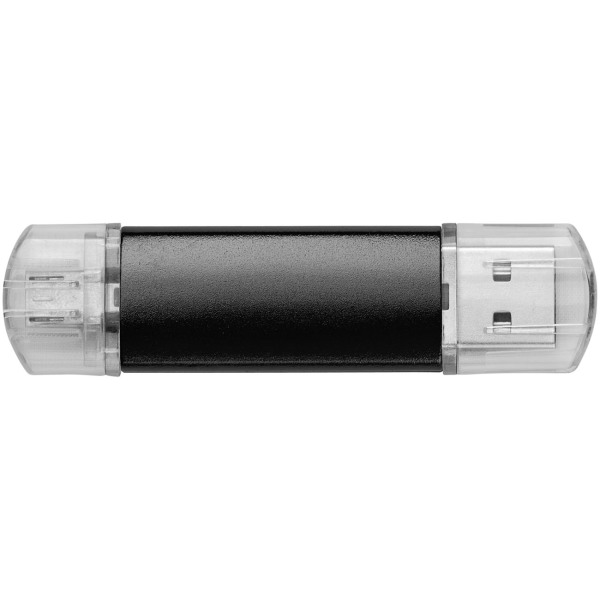 Aluminium On-the-Go (OTG) USB-stick - Zwart - 4GB