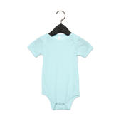 Baby Triblend Short Sleeve Onesie - Ice Blue Triblend - 3-6