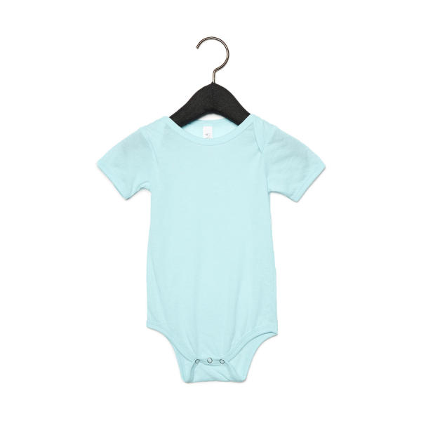 Baby Triblend Short Sleeve Onesie - Blue Triblend - 3-6