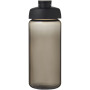 H2O Active® Octave Tritan™ 600 ml flip lid sport bottle - Charcoal/Solid black