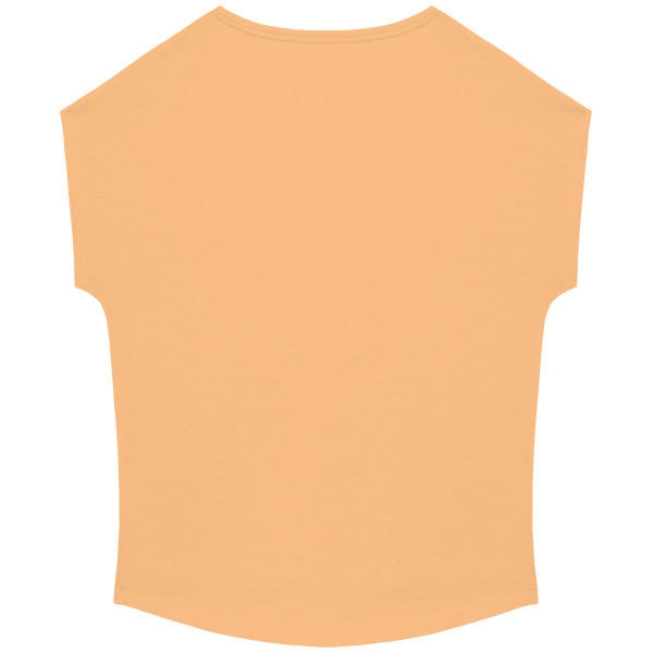 Ecologisch baggy dames-T-shirt V-hals Apricot S
