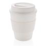 Reusable Coffee cup with screw lid 350ml, white