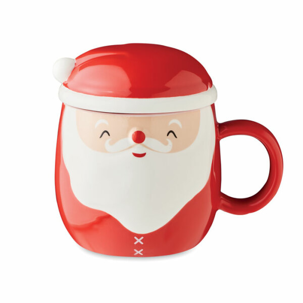 SANTA - Ceramic mug with lid 370 ml