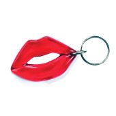 Sleutelhanger Hot Lips lippen kus recycled transparant rood